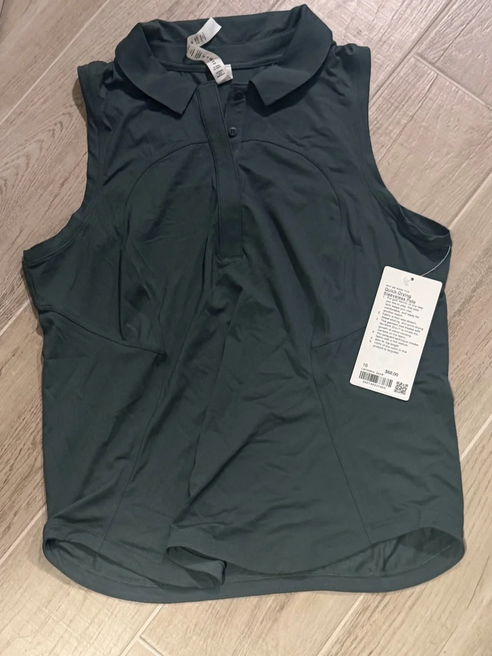 Lululemon quick dry sleeveless polo black